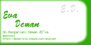 eva deman business card